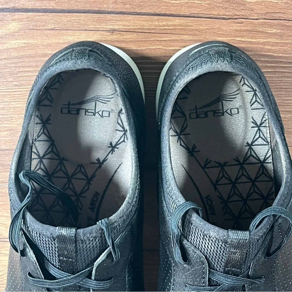 Dansko Cozette Black Leather Orthotic Sneakers Women’s Size 9.5 (40)‎ Shoes